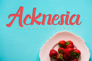 Acknesia: A Bold Script Font for Makers, Labels & Creative Shops