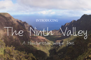 The Ninth Valley: A Handwritten Font for Editorial Warmth